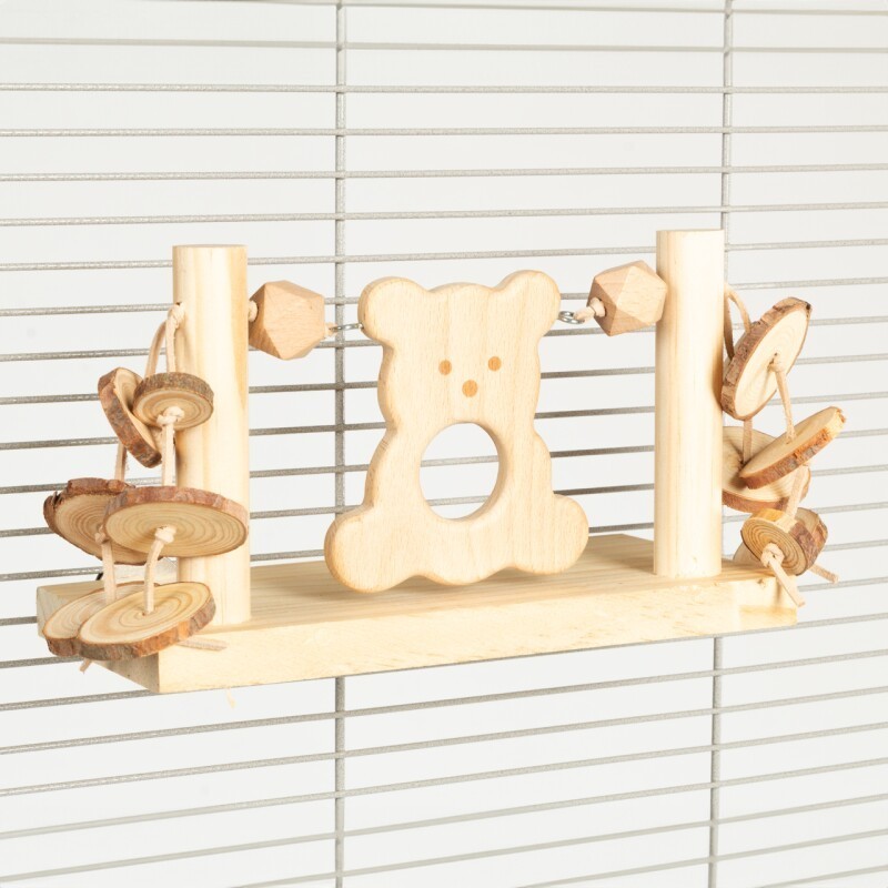 HappyBird Vogelspielzeug Bearie Swing Käfigwand