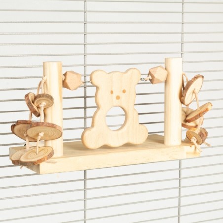 HappyBird Vogelspielzeug Bearie Swing Käfigwand