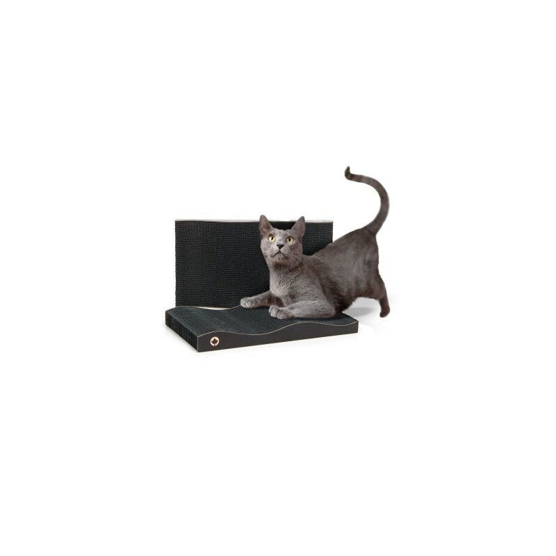 Canadian Cat Company Kratzbrett Kratzblock aus zwei Kratzwellen 2 in 1 schwarz