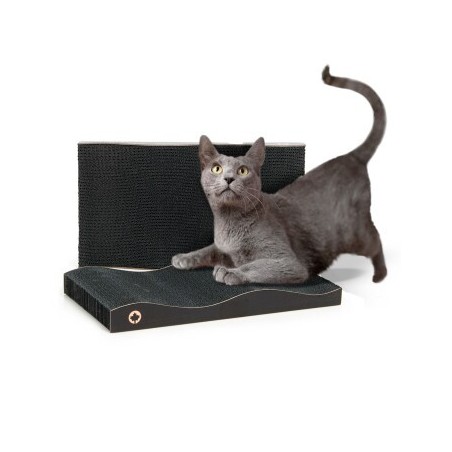 Canadian Cat Company Kratzbrett Kratzblock aus zwei Kratzwellen 2 in 1 schwarz