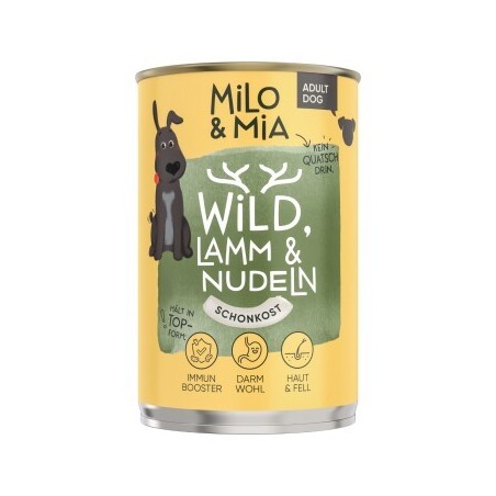 Milo & Mia Wild, Lamm & Nudeln 6x400 g