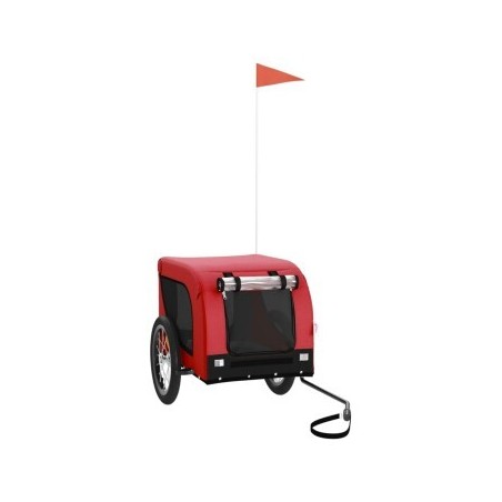 VidaXL Fahrradanhänger Hund 124 x 65 x 66 cm (L x B x H) rot
