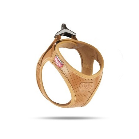 Curli Clasp Geschirr aus Apfelleder braun XS