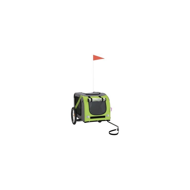 VidaXL Fahrradanhänger Hund 133,5 x 69 x 73,5 cm (L x B x H) grün