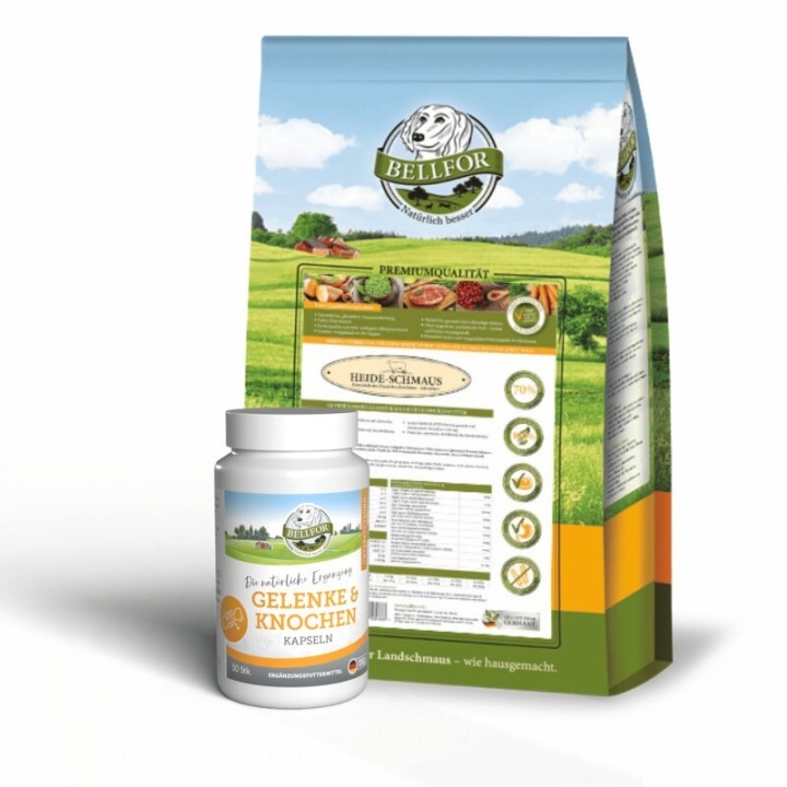 Bellfor Futterset für mittelgroße Hunde mit Gelenke und Knochen Kapseln