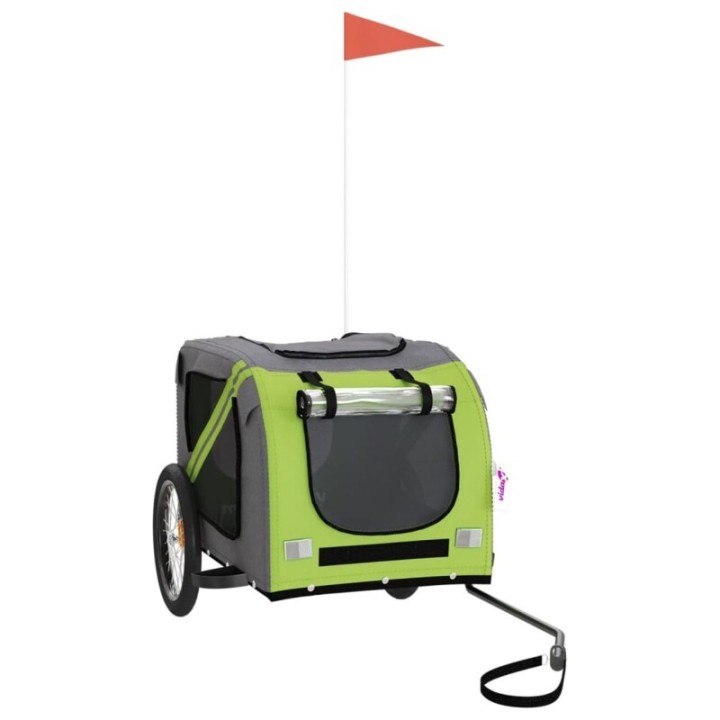 VidaXL Fahrradanhänger Hund 133,5 x 69 x 73,5 cm (L x B x H) grün
