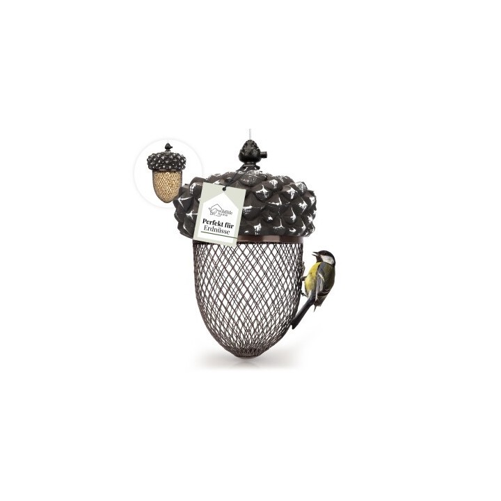 WILDLIFE HOME Vogelfutterspender für Erdnüsse I Futternuss