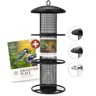 wildtier liebe Futterspender für Erdnüsse 35cm, Schwarz