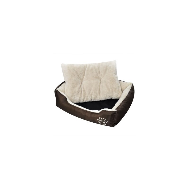 VidaXL Hundebett Braun und Beige 70 cm, 70 cm, 20 cm