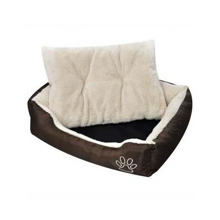 VidaXL Hundebett Braun und Beige 70 cm, 70 cm, 20 cm