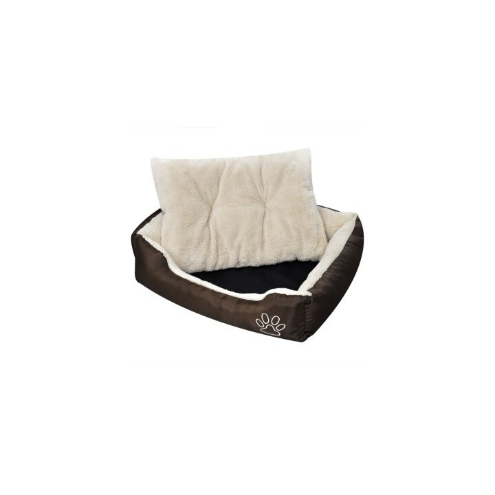 VidaXL Hundebett Braun und Beige 70 cm, 70 cm, 20 cm