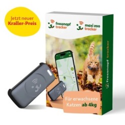 Fressnapf GPS-Tracker für Katzen schwarz/ grau