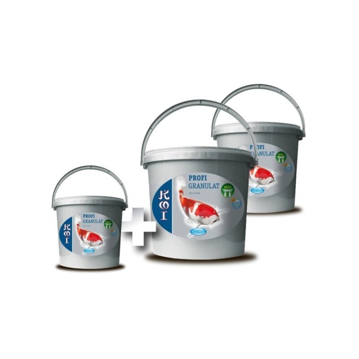 AQUARIS Sonderangebot - 3 Dosen Koi Profi Granulat Mini - 1960g / 5,6 L