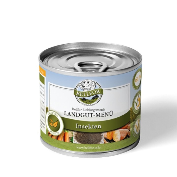 Bellfor Hundefutter Nass mit Insekten - Landgut-Menü - 200g