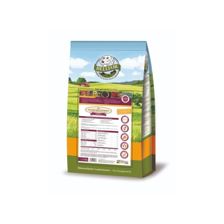 Bellfor Hundetrockenfutter mit Insekten - Naturfarm-Schmaus Mini 7,5 kg