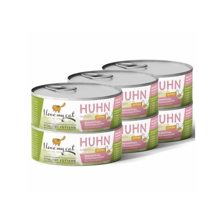 I love my cat Kitten Nassfutter mit Huhn - 6x100g