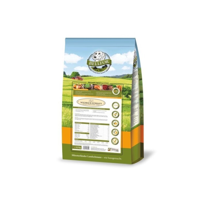 Bellfor Trockenfutter für Hunde mit Lachs und Forelle Wildbach-Schmaus - 2,5 kg