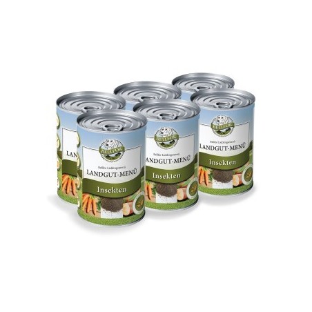 Bellfor Hundefutter Nass mit Insekten Landgut-Menü - 6x400g
