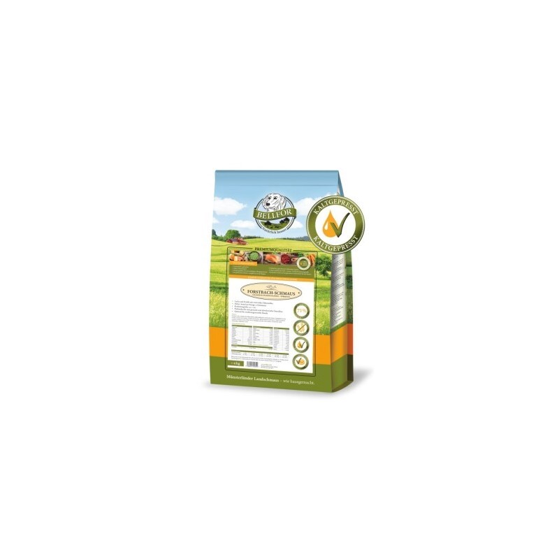 Bellfor Trockenfutter für Hunde mit Lachs und Forelle Forstbach-Schmaus - 4 kg
