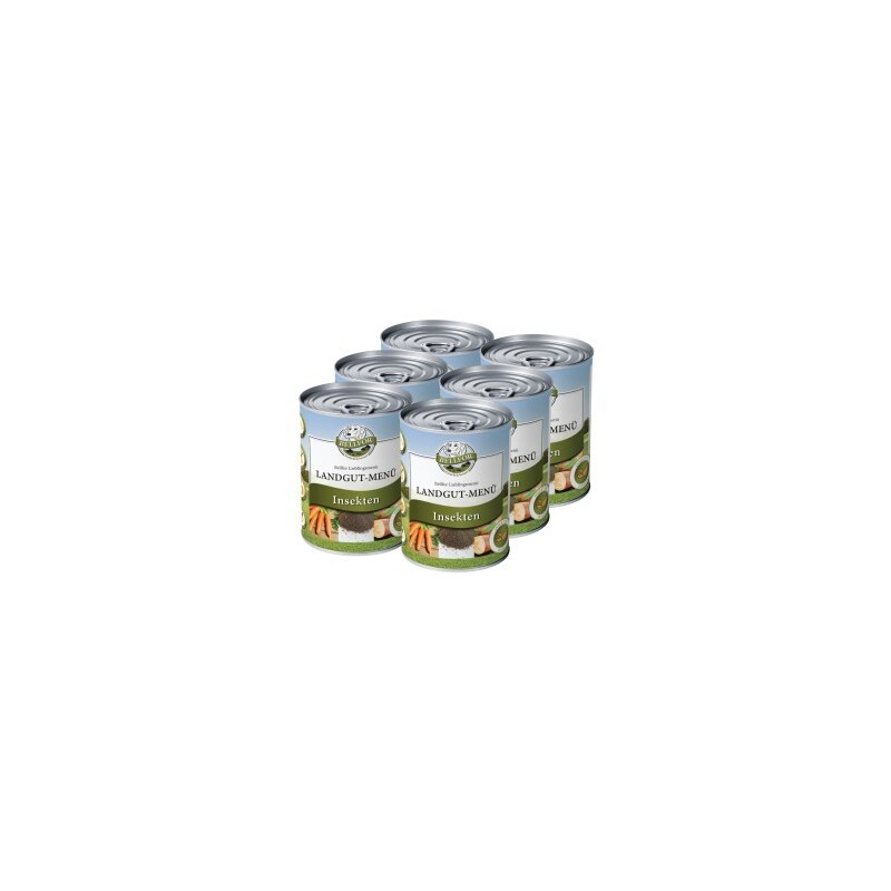 Bellfor Hundefutter Nass mit Insekten - Landgut-Menü - 6x800g