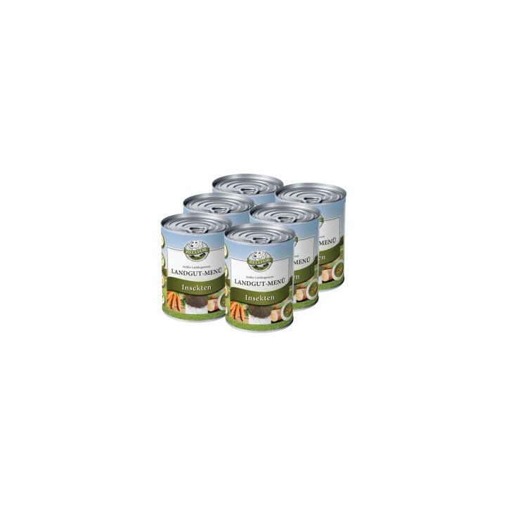 Bellfor Hundefutter Nass mit Insekten - Landgut-Menü - 6x800g