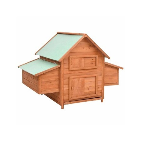 VidaXL Hühnerstall 150 x 96 x 110 cm (B x T x H) naturfarben