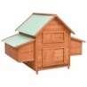 VidaXL Hühnerstall 150 x 96 x 110 cm (B x T x H) naturfarben