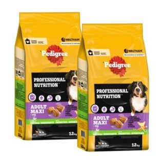 Pedigree Professional Nutrition Adult Maxi 25kg mit Geflügel und Gemüse 2x12 kg