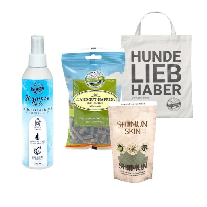 Bellfor Körperpflege-Sparset mit rückfettendem Hundeshampoo