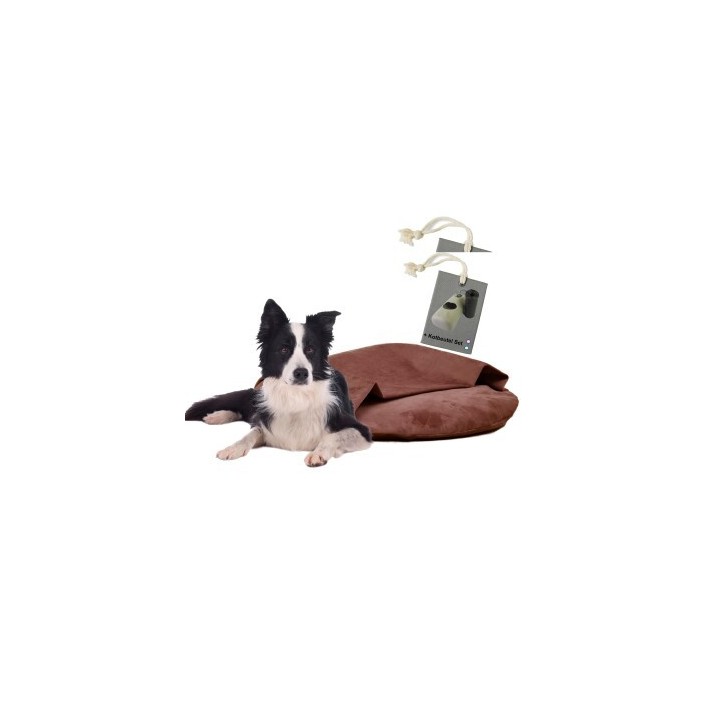 Rohrschneider ® Liegekissen inkl. Gratis-Beigabe, Kuschelinsel Samt "Valley" altrosa L