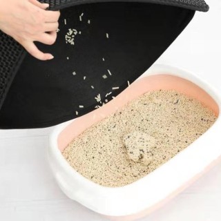 Katzenstreumatte für Haustiere, EVA, wasserdicht, waschbar, Katzenstreu-Trapper-Matte, faltbare Katzenstreumatte, doppellagig