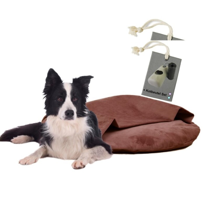 Rohrschneider ® Liegekissen inkl. Gratis-Beigabe, Kuschelinsel Samt "Valley" altrosa L