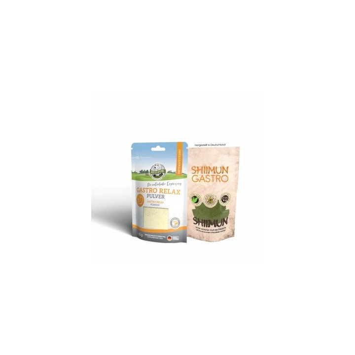 Bellfor Sparset für Hunde mit Verdauungsproblemen - Gastro Relax Pulver 80g + Shiimun Gastro Pulver 50g