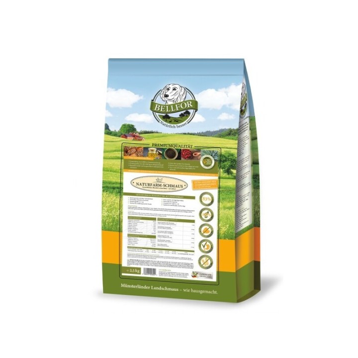 Bellfor Trockenfutter mit Insekten - Naturfarm-Schmaus - 2,5 kg