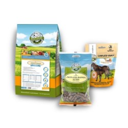 Bellfor Welpenfutter Set für große Rassen - Wiesen-Schmaus Junior 4 kg + Freiland-Happen 200g + Gelenke & Knochen Complet