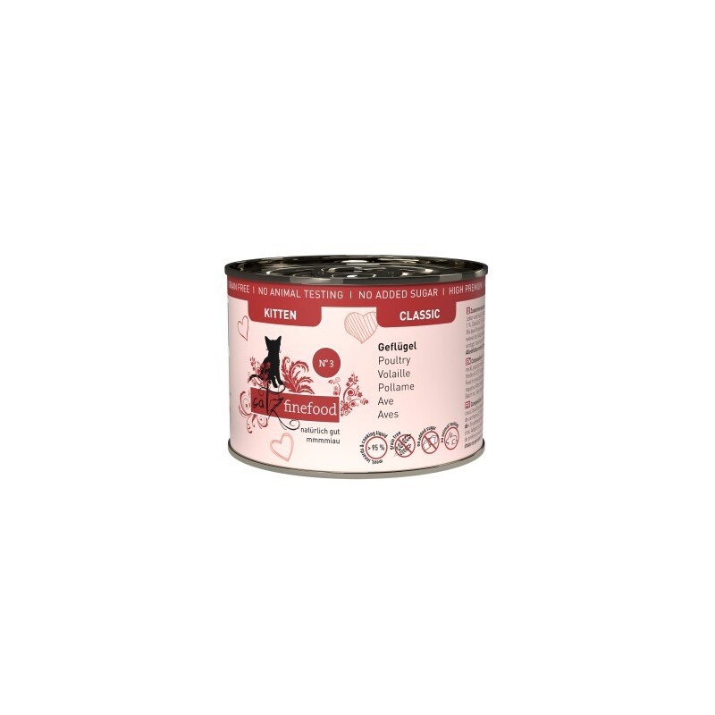 Catz finefood Nassfutter Katze Classic Kitten No. 3 Geflügel 6x200 g