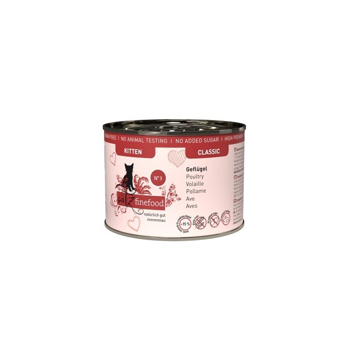 Catz finefood Nassfutter Katze Classic Kitten No. 3 Geflügel 6x200 g