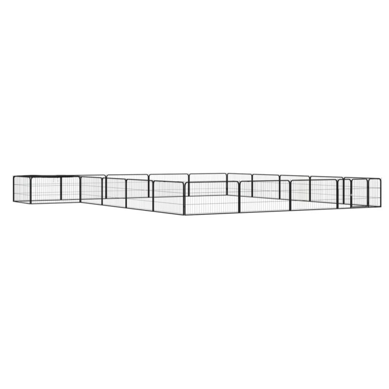 VidaXL Hunde Laufstall / Freilaufgehege mit Unterstand 5 m, 5 m, 50 cm