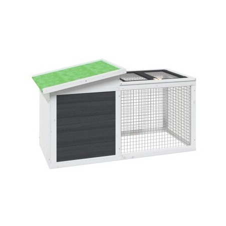 VidaXL Kaninchenstall 100,5x54x55cm (L x B x H) grau