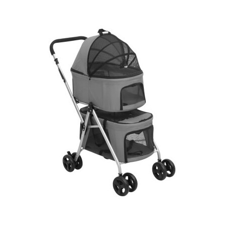 VidaXL Hundewagen 83x48x97cm (L x B x H) grau