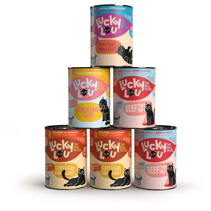 Sparpaket Lucky Lou Adult 24 x 400 g - Tasty-Mix (4 Sorten)