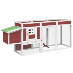VidaXL Hühnerstall 204 x 50 x 84 cm (L x B x H) braun