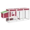 VidaXL Hühnerstall 204 x 50 x 84 cm (L x B x H) rot