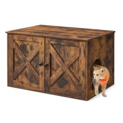 FEANDREA Katzenklo Schrank braun