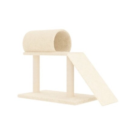 VidaXL Kratzsäule mit Tunnel creme