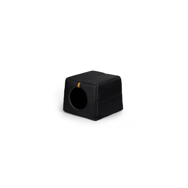 Rexproduct Up and Down runder Eingang 2 in 1 Hundehütte schwarz M