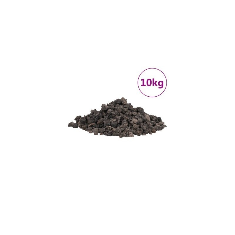 VidaXL Vulkangestein Schwarz 1-2 cm 10 kg