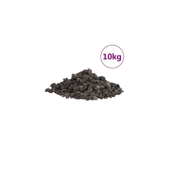 VidaXL Vulkangestein Schwarz 1-2 cm 10 kg