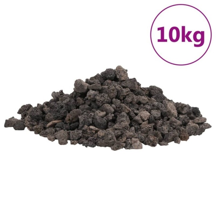 VidaXL Vulkangestein Schwarz 1-2 cm 10 kg