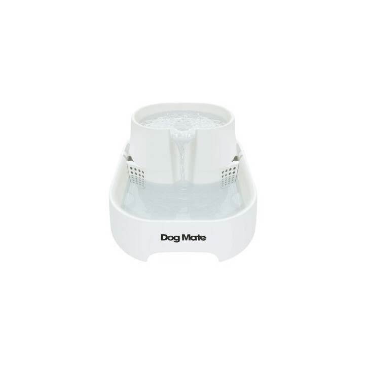 Dog Mate Großer zweistufiger Trinkbrunnen für Haustiere, sechs Liter, Weiß (385E)